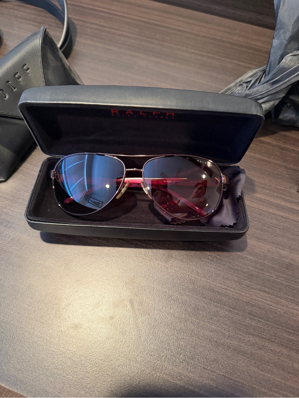 Ralph Lauren Aviator Sunglasses - brown lens bronze frame